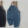 Broek Gekleurde schouderbanden voor zowel jongens als meisjes Broek uit één stuk Lente Herfst Veelzijdige jeans in effen kleur