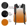 Mochila gradiente onda ponto laranja cor sólida mulheres homem mochilas escola à prova dwaterproof água para estudante meninos meninas sacos de portátil mochilas