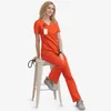 Korta ärmar Bekväma V Neck Hospital Nurse Medical Scrubs Uniform Set Nurse Medicos Scrubs Nursing Uniform P8GL#