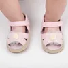 Sandals Summer Newborn Baby Girls Sandals Cute Flower Fashion Toddler Soft-soled Non-slip Shoes Infant Girl First Walking Shoes 240329