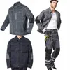 Duurzame werkkleding voor mannen Laspak Multi Pocket Cargo-jas Werkpak Monteurs Workshop Uniform Werkkleding Jas e0pv#