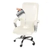 Sandalye, elastik tamamen su geçirmez bilgisayar kapağı ofisi minimalist pu deri kapsar