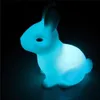 Nieuwe Kleurrijke Konijn Nachtverlichting Voor Kinderen Baby Geschenken Cartoon Schattige Dieren Bunny Lamp Kerst Decoratie Kinderen Verjaardagscadeau