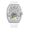 Horloges HANBORO Mannen Automatisch Horloge Luxe 53.8mm 43.5mm Mechanisch Horloge Lichtgevende Tonneau Crystal Case Waterdicht Skeleton Dial