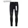 Herren-Designerhose, lila Jeans, Modemarke, High Street, Anti-Aging, Basic, Kuh, Schwarz, Slim-Fit, lässige Herrenhose