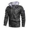 Vestes pour hommes Hommes en cuir Automne Casual Moto Pu Veste Biker Manteaux Vêtements Taille UE Mode À Capuchon Hiver Street Style Long Sle Dhczl