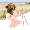 Vestuário para cães Vestido de gato Textura macia Tração Gancho Vestir-se Elegante Verão Kitty Roupas Roupas