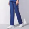 Pantalon de travail de couleur unie Accessoires d'infirmière Pantalon de médecin Pantalon de gommage Pantalon chirurgical de laboratoire Uniforme de médecin et d'infirmière unisexe W7QA #