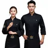 Chef Veste Hommes Lg Manches Chef Chemise Apr Chapeau Boulangerie Cuire Manteau Unisexe Cuisine Pâtisserie Vêtements Restaurant Serveur Uniforme Femmes e5io #