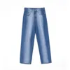 Printemps nouveau cravate-teinture hommes jean droit décontracté large Baggy pantalon mâle Fi taché coréen drapé Denim pantalon 87R3 #