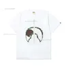 Shark Bapestar Shirt Bawełny luźne letnią małpę oddychającą Trend T-shirt Bapessta Cartoon Litting krótkie rękawy 883