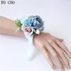 Yo Cho Cho Casamento noivo Boutniere Bride Wrist Corsage Men Wedding Meeting Party Party Distreal Persalment Artificial FRS D6N7#