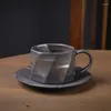 Tazze Piattini Tazza giapponese Retro Stoare Latte Colazione Set caffè Completo Tazza in ceramica