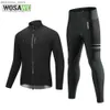 サイクリングジャケットWOSAWE MEN防水防風サイクリングジャケットセットサイクリング長袖ジャケット2023新しいスポーツウェア通気性スーツ24329