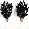 Decorative Flowers 60 Pcs Black Pampas Grass Bouquet Bohemian Dining Table Decoration Tail Dried