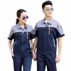 Letnie ubrania robocze mężczyźni Kobiety Pracownicze Kołania Odbijowe cienkie oddychające warsztaty fabryczne mundury samochodowe Suiko odzieży roboczej 35am#