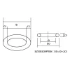 ゴムリンググリーンFKM OリングシールCS5.7mm OD95/100/105/110/115/120/125/130/135/140/145/150/175/200/220mmラバーリングガスケット