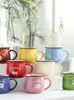 Tasses Glaçure colorée Grand Ventre Tasse de petit déjeuner Tasse en céramique Couple Café Eau simple