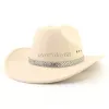 قبعات واسعة من النساء القبعات الرعاة الغربية للرجال شعرت قبعة الرجال نساء فيدورا كاب أزياء بسيطة فيدورا توب كبسولات 2024 جديدة