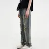 Wijde Pijpen Cargo Broek 2022 Streetwear Baggy Jeans Nieuwe Lente Herfst Mannen Jeans Ripped Losse Rechte Mannelijke Merk Kleding Blauw t3gl #