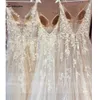 Lakshmigown col en V dentelle Appliques mariage Dres Champagne robes de mariée une ligne robe de mariée estido de noiva praiano R01P #