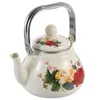 Ensemble de vaisselle en émail toapot toveetop teakettle eau pour café émaillé rétro vous pouvez petit