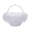 fr kız sepet beyaz küçük saten kumaş sepetler ile sahte dantel ile frs Düğün için dekor parti masaüstü dekor 253k#