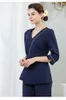 Primavera e Outono Sauna Roupas de Trabalho Mulheres Esteticista Uniforme Sal Hotel Garçons Uniforme v6xK #