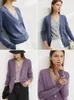amii Minimalism Summer Women's Cardigan Fi V Neck Full Sleeve Knitted Tops Elegant Thin Loose Spliced Sweaters 12120327 28c1#