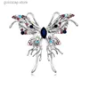 Pins Brooches Butterfly Small Personality High Grade Butterfly Pin Temperament Versatile Womens Rhinestone Corsage Brooch Y240329