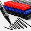 36pcsset caneta marcador permanente ponto fino tinta impermeável fina nib bruto preto azul vermelho 15mm canetas coloridas 240320