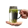 Weingläser, hohes Borosilikatglas mit Griff, spezielle Tasse für Haushalt, grüner Tee, großes Fassungsvermögen, Büro, 300 ml
