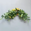 Dekorativa blommor Bröllopsdörrkrans Växtdekor Solrosblommor blommor Swag Garland hängande hem