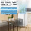 Luftrenare Portable Air Purifier Desktop Luftrenare med verkligt effektiv luftfilter nattljus lämplig för allergier astma husdjur rökare240329