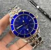 U1 Top AAA Bretillierende Luxus -Männer -Uhr Ozean Rotatable Lünette Superocean schwarzer Gummi Edelstahl Sapphire Glas Automatische mechanische Bewegung Armbanduhr p640