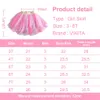 Girls Tutu Sequins Skirts Kids Clothes Bow Layered Skirts Princess Pleated Skirt Kids Mesh Skirt Girls Children Party Clothes 240325