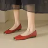 Sapatos casuais morazora 2024 couro genuíno plana mulheres apartamentos dedo do pé quadrado senhoras primavera verão preto vermelho escritório vestido calçado