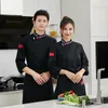 Primavera Chef Uniforme Restaurante Mulheres Cozinha Jaqueta Hotel Mens Cook Roupas Padaria Café Garçom e Bartender Camisa de Trabalho 30qu #