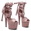 Scarpe da ballo 067 PU Uppre Color Sandali con tacco alto 17 cm / 7 pollici Spettacolo di modelli sexy e pole dance