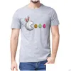 Herren T-Shirts Herren T-Shirts Uni Frohe Ostertag Ei Eat Eat Lustige T-Shirt-Baumwoll-Kurzarm T-Shirt Streetwear Weiches T-Shirt-Drop-Lieferung a Dhjuy