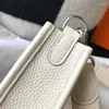 Umhängetaschen Donna-in Beige Togo Kalbsleder Quadratische Frauen Mini Größe 17 cm Luxus Echtes Leder Handgefertigte Nähte Designer-Tasche