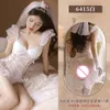 Soutien-gorge Ensembles Sexy Mariée Cosplay Chemise de nuit Costumes exotiques Chemise en dentelle Lingerie de mariée Robe de mariée Robe de nuit Vêtements de nuit