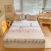 Super Thick Milk Velvet Mattress Cover Allinclusive Fluffy Quilted Fitted Bed Sheet Solid Color Protector for Winter 240321