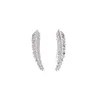 Boucles d'oreilles rétro mode feuille boucle d'oreille tendance charme femmes couleur argent crochet d'oreille exquis élégant dame Cocktail fête bijoux