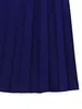 Designer Women Dresses Blue Formal Pleat Dress V-Neck Fashion Casual Breathable elegant dress 2024