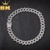 THE BLING KING 20mm Prong Cuban Link Chains Colar Moda Hiphop Jóias 3 Row Strass Iced Out Colares Para Homens Q1121271e