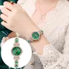 Wristwatches Women Elegant Watch Rhinestone Crown Women's With Alloy Strap Quartz Movement Fashion Jewelry Design For Ladies