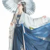 ancient Folk Dance Costume Women Hanfu Chinese Traditial Clothes Embroidery Chiff Oriental Princ Cosplay Clothing YS1526 c2ch#