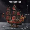 Puzzle tridimensionnel de Pirate 3D, modèle de bateau à assemblage difficile pour adultes, vengeance de la reine Anne, cadeau intéressant