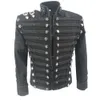 Nadir MJ Michael Jacks İngiltere Stil Retro Siyah Militray Ceket El Yapımı Punk Erkek Dış Giyim Terzi Yüksek Kaliteli L7no#